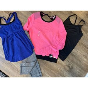 Victoria's Secret VSX SPORT Bundle of 4~Sweatshirt Tank/Leggings Womens Small
